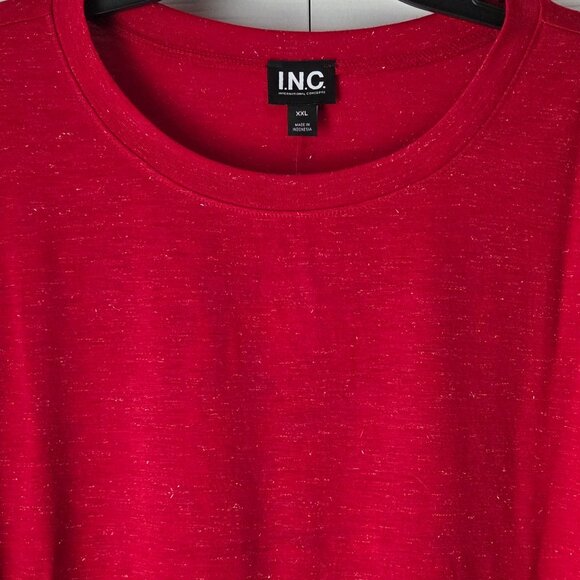 NWT I.N.C. International Concepts Women's Ruched-Side Embelished  Shimmery Tee - Picture 6 of 14